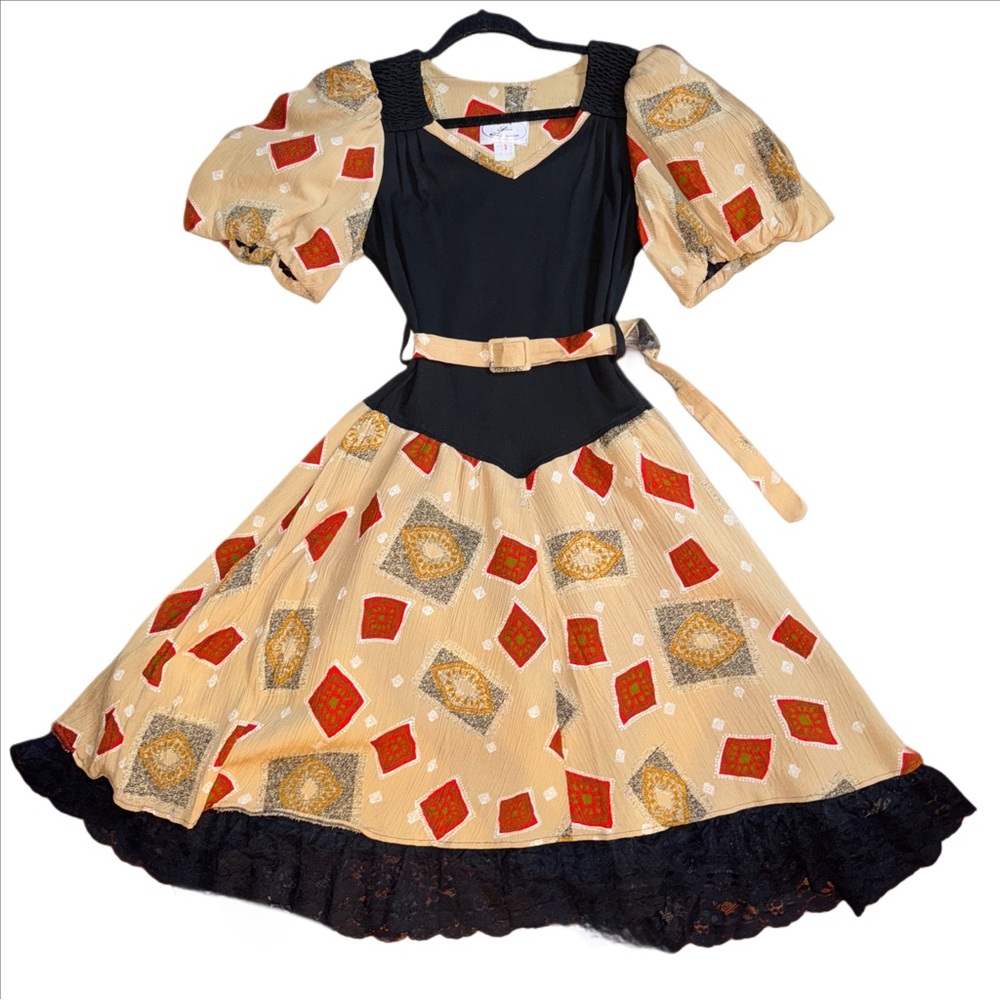 Vintage 80s Square Dancing Dress